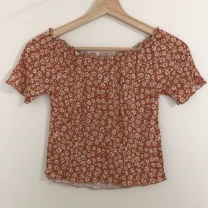 Off the shoulder crop top